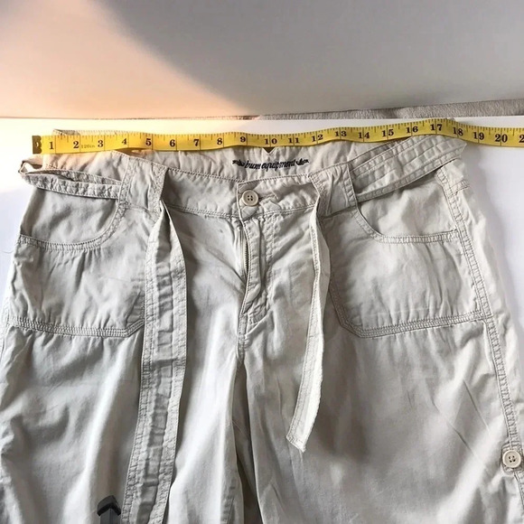 Beige Cream Bermuda casual shorts sporty  athletic hiking tie waist size 14 - Picture 10 of 16